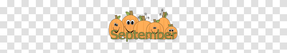 September Clipart, Pumpkin, Vegetable, Plant, Food Transparent Png