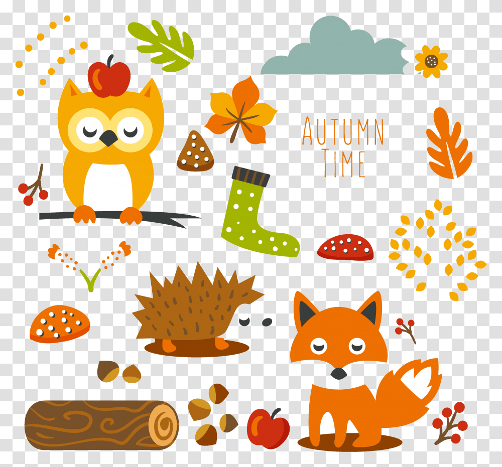 September Decorations Clipart Autumn Within Cute Autumn Clip Art, Outdoors, Nature, Halloween Transparent Png