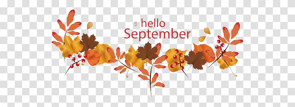 September Free Image September New Month Message, Graphics, Art, Leaf, Plant Transparent Png