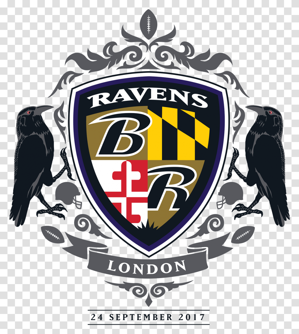 September Season Clipart Baltimore Ravens Shield Logo, Trademark, Emblem, Badge Transparent Png