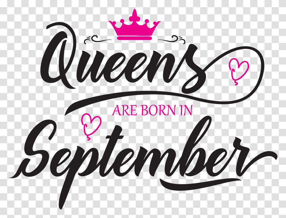 September, Label, Calligraphy, Handwriting Transparent Png