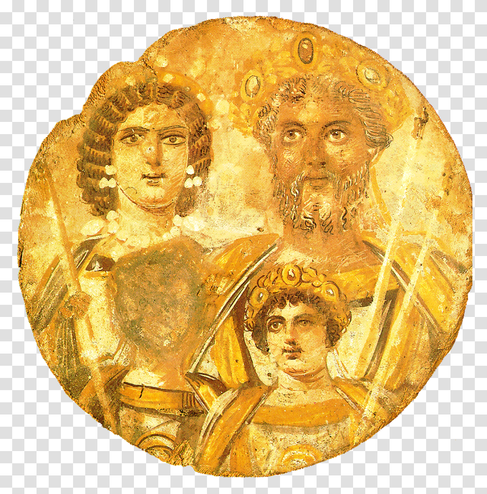 Septimius Severus And Family, Gold, Painting, Person Transparent Png