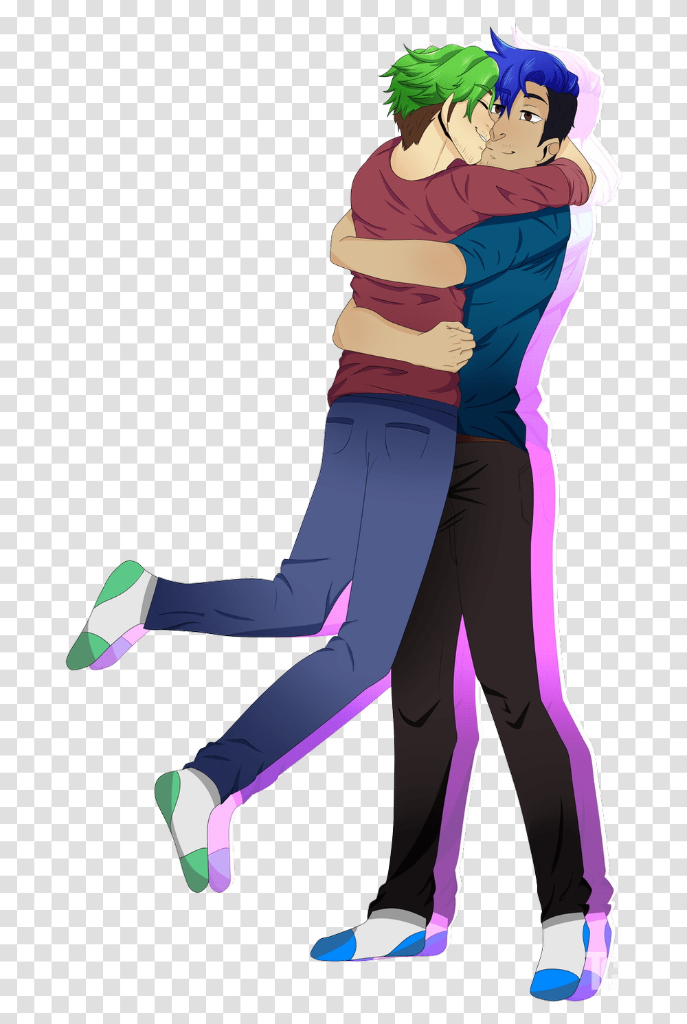 Septiplier Fanart Hug, Pants, Person Transparent Png