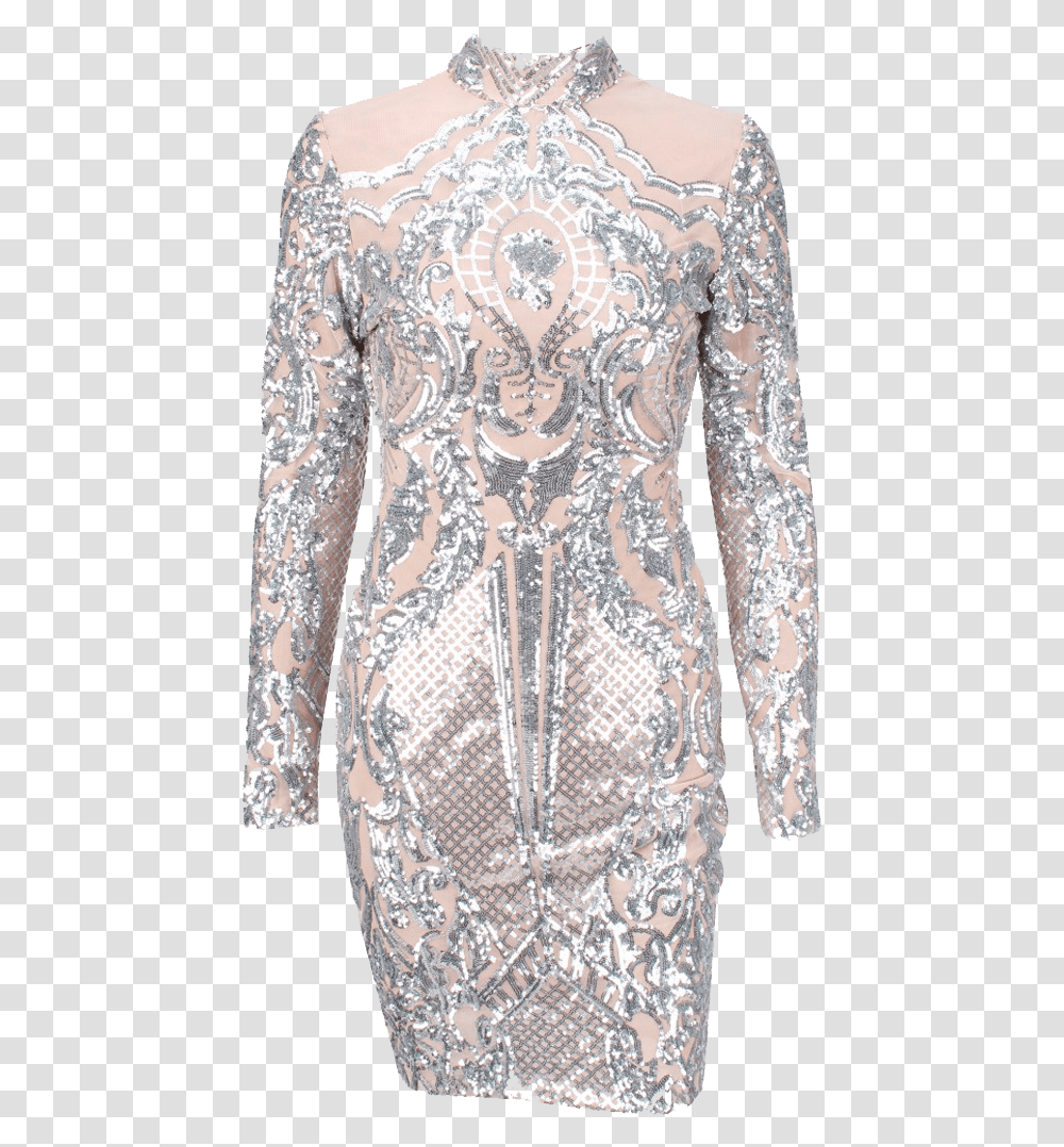 Sequin Dress Photo Background Glitter Dress, Sleeve, Apparel, Lace Transparent Png