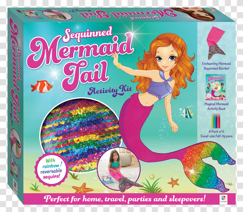 Sequin Mermaid Tail Activity Kit, Poster, Advertisement, Flyer, Paper Transparent Png