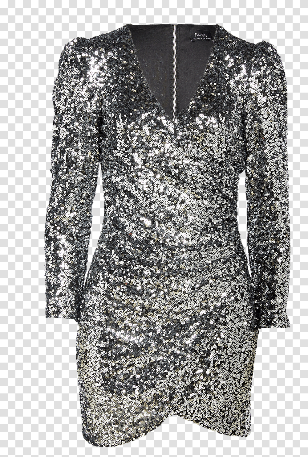 Sequin Sparkle Dress In Colour Lunar Rock Day Dress, Sleeve, Apparel, Long Sleeve Transparent Png