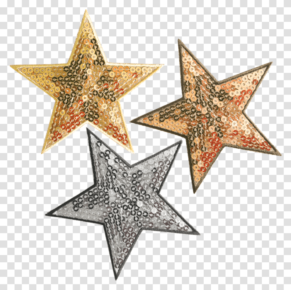 Sequin Star Small Article Star, Cross, Star Symbol Transparent Png