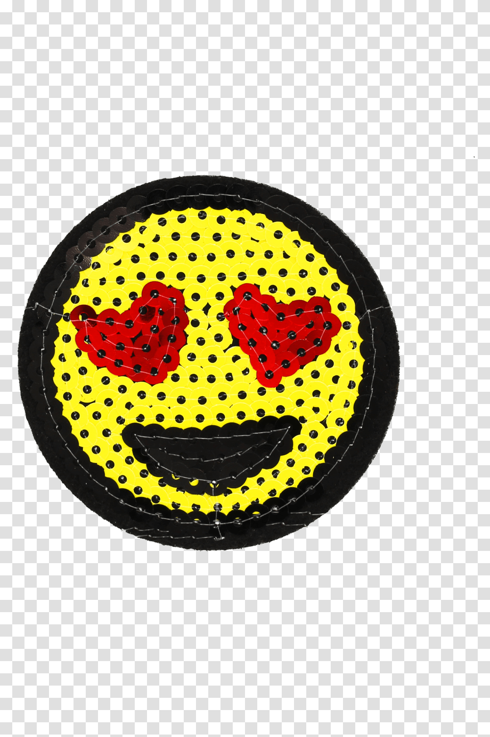 Sequins Smiley Face With Heart Shape Gasthaus Pillhofer, Label, Text, Light, Rug Transparent Png