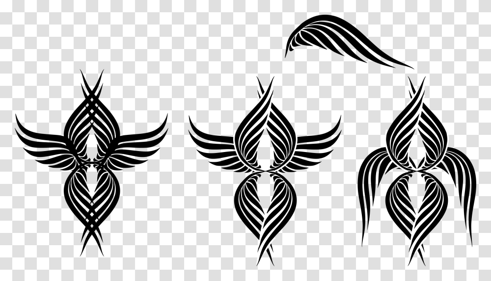 Seraphim Wings Icons, Stencil, Emblem, Arrow Transparent Png