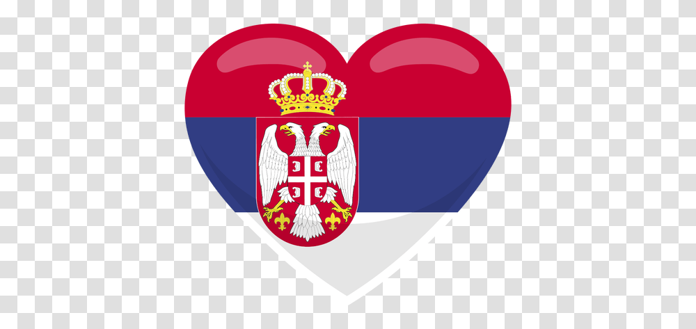 Serbia Heart Flag & Svg Vector File Serbia Flag, Bird, Animal, Armor, Logo Transparent Png