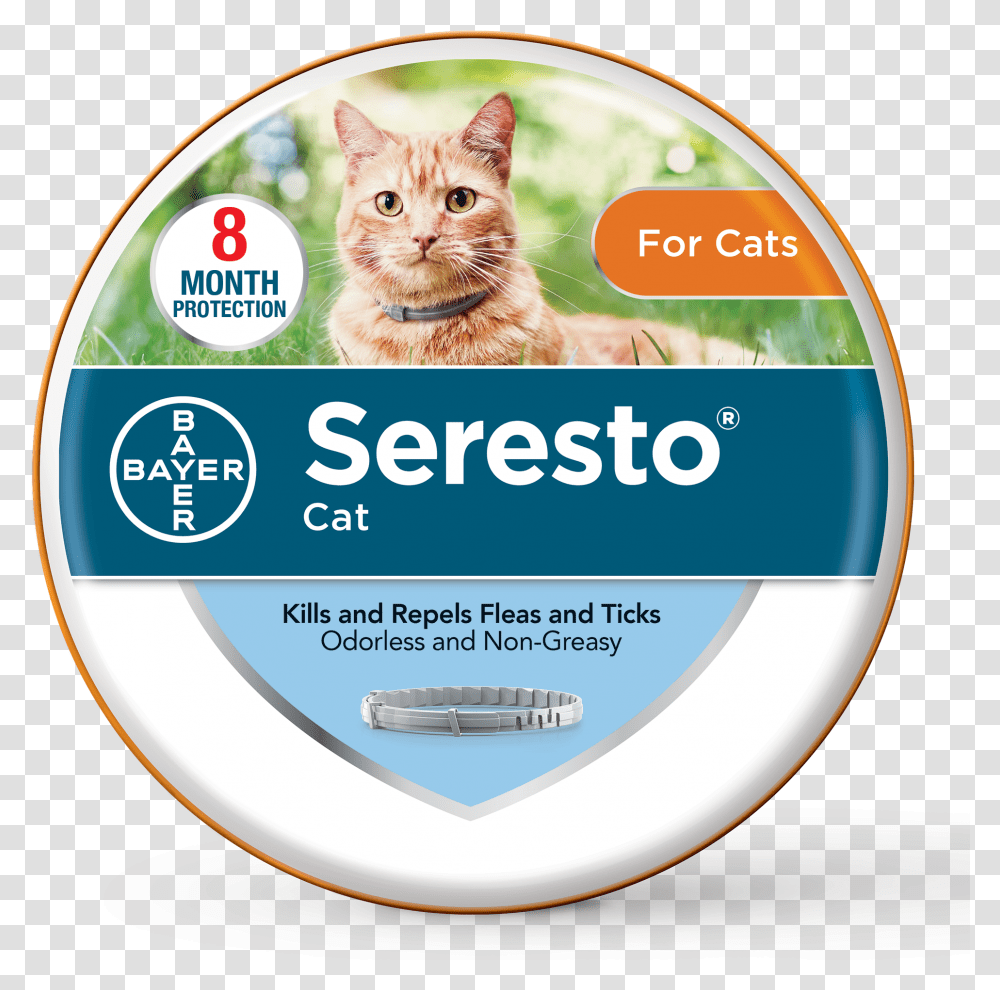 Seresto Cat Collar, Label, Pet, Mammal Transparent Png
