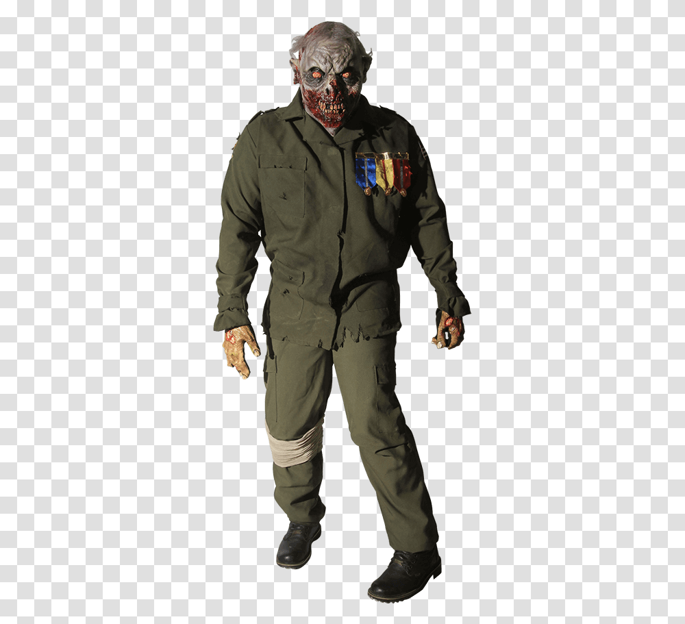 Sergeant Zombie Costume Halloween Costume, Person, Human, Hand, Finger Transparent Png