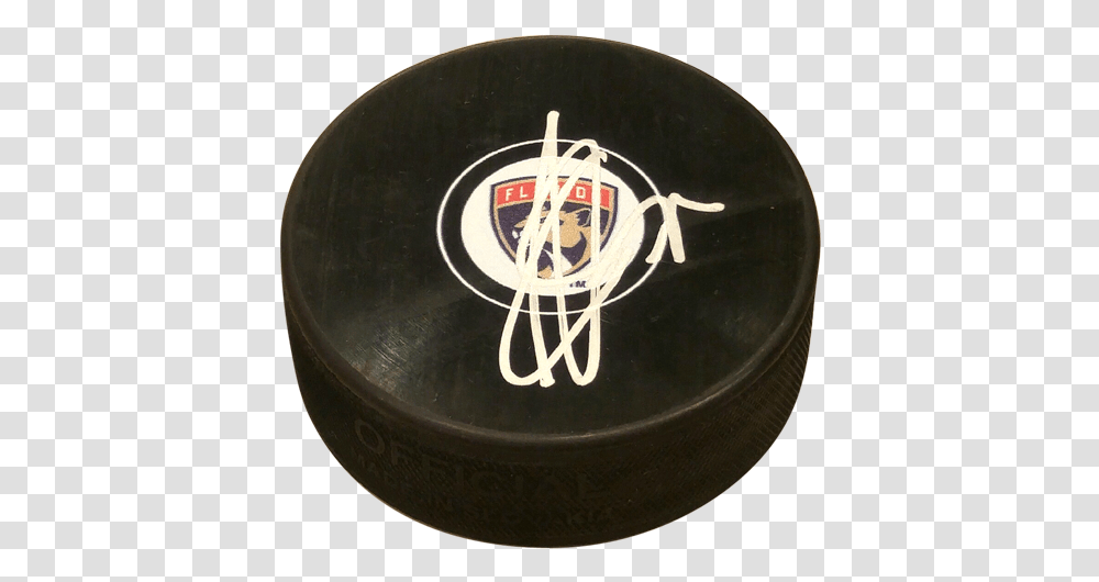 Sergei Bobrovsky Autographed Florida Panthers Hockey Puck Solid, Frisbee, Toy, Symbol, Text Transparent Png