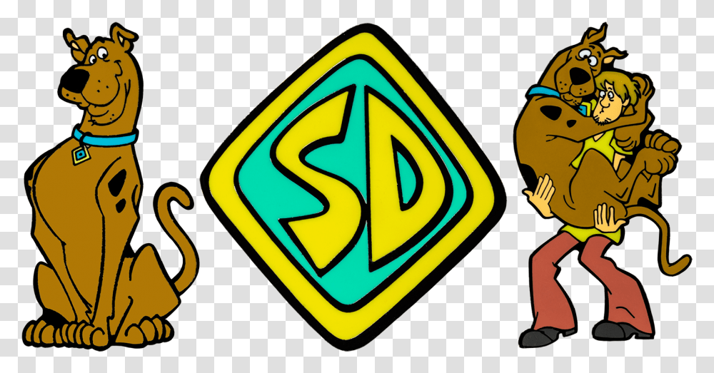 Series 1 Enamel Pin Bundle Scooby And Shaggy, Logo, Trademark, Light Transparent Png
