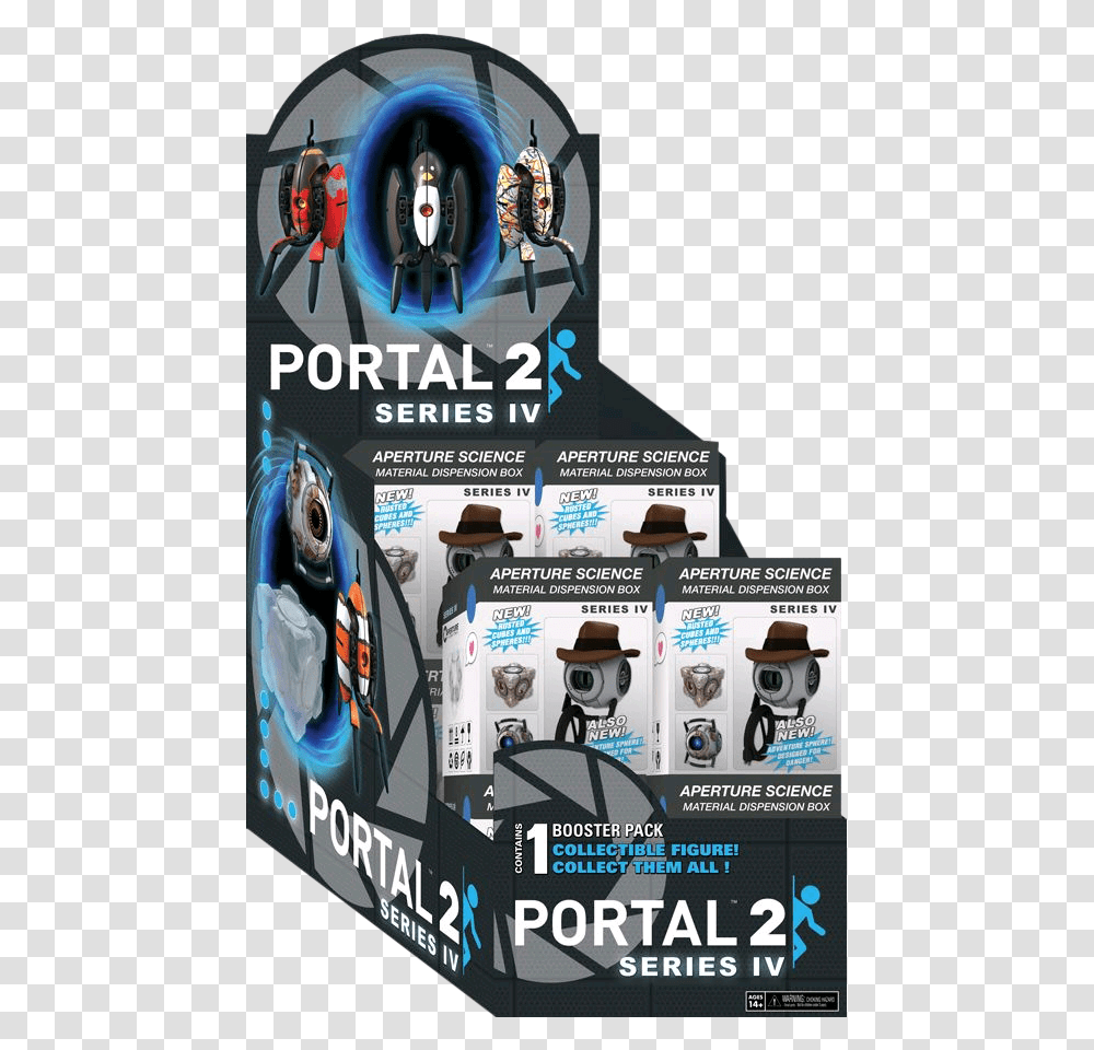 Series Iv Miniature Figure Booster Pack Portal 2 Blind Box Turrets Series, Poster, Advertisement, Flyer, Paper Transparent Png
