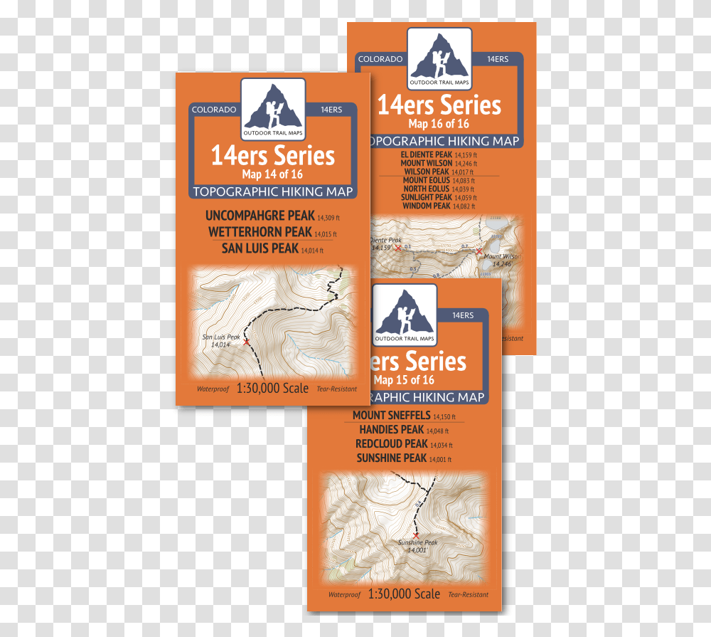 Series San Juan Mountains Map Pack Flyer, Poster, Advertisement, Paper, Brochure Transparent Png