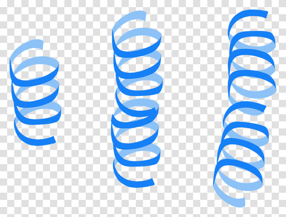 Serpentinas Azules Blue Streamers Background, Coil, Spiral Transparent Png