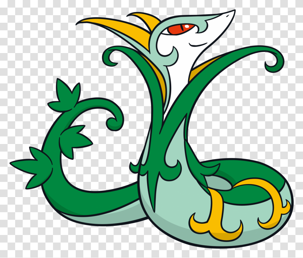 Serperior Pokemon Serperior, Dragon, Plant, Word, Green Transparent Png