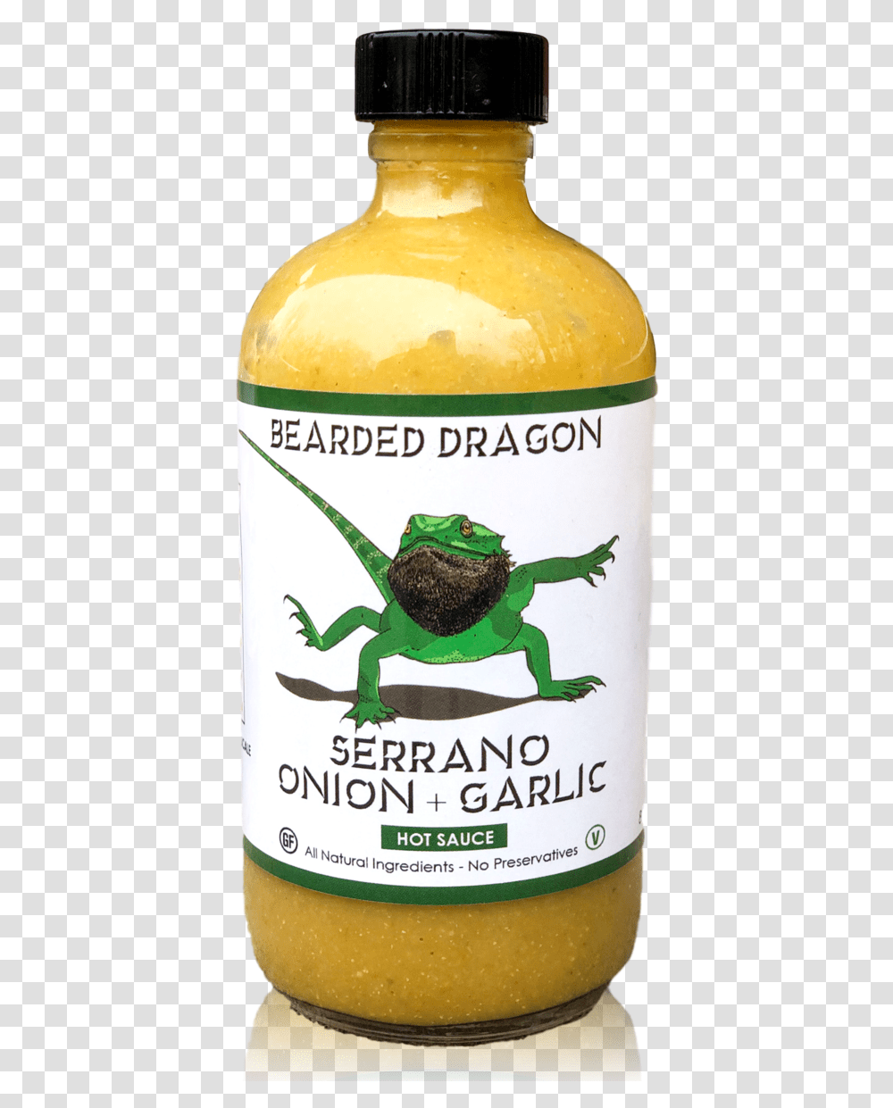 Serrano Onion Garlic 8oz Bearded Dragon Hot Sauce, Beer, Alcohol, Beverage, Drink Transparent Png