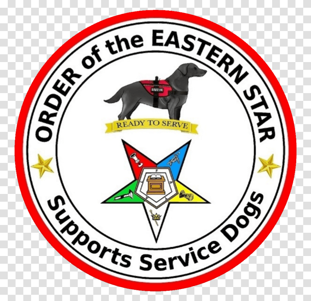 Service And Therapy Dog Logos Eastern Star Service Dogs, Symbol, Trademark, Label, Text Transparent Png