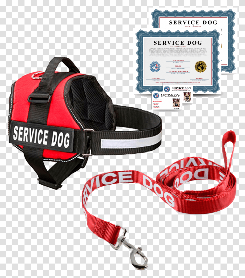 Service Dog Harness Download Emotional Support Service Dog Vest, Strap, Leash, Accessories, Accessory Transparent Png