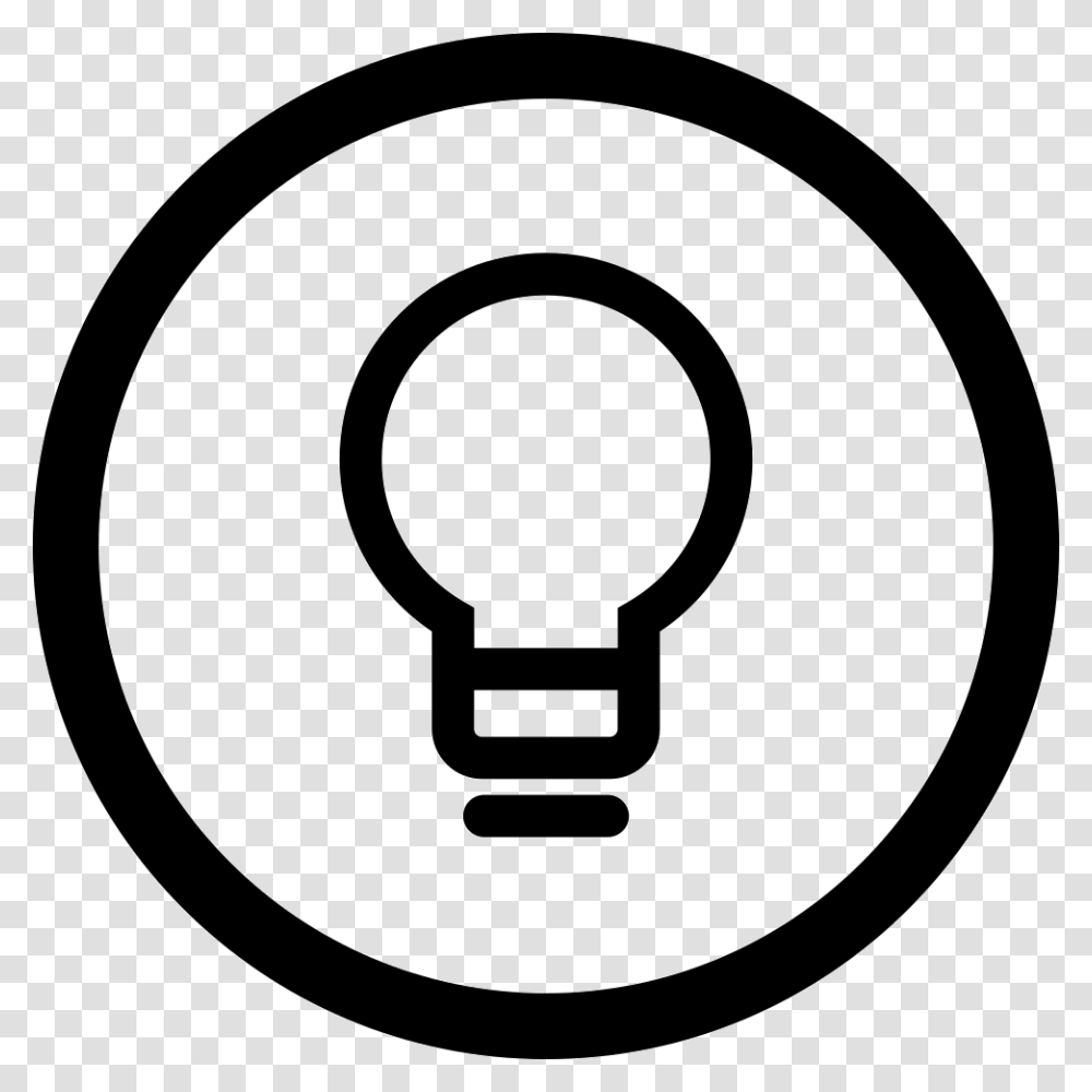 Service Energy Saving Subsidies Icon Black And White, Light, Lightbulb Transparent Png