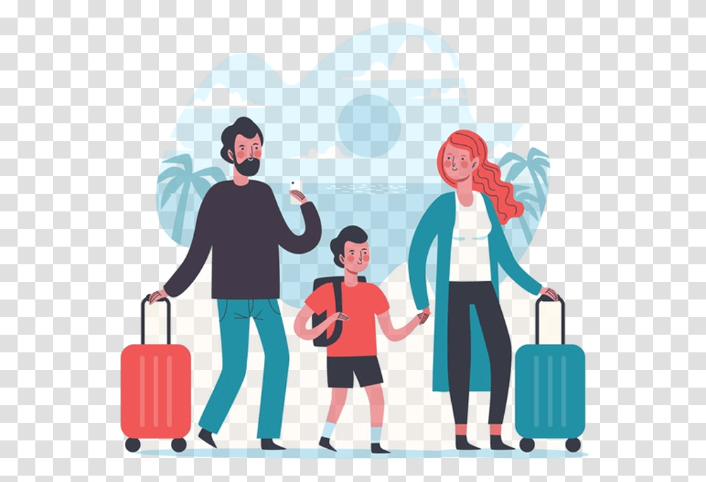 Service Family Travel Vector, Person, Human, People, Poster Transparent Png