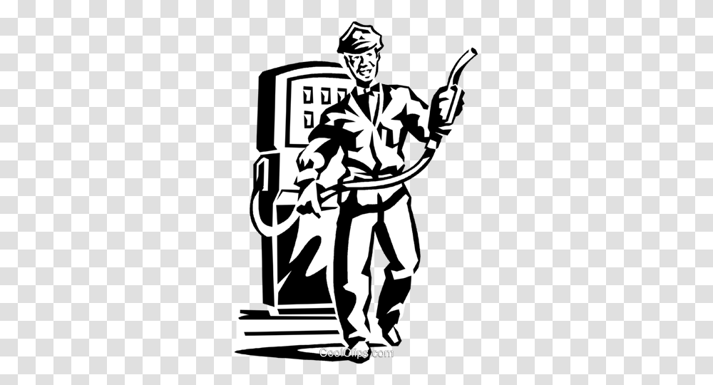 Service Station Employee Royalty Free Vector Clip Art Illustration, Person, Human, Stencil Transparent Png