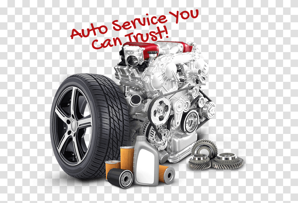 Services Item Auto Service You Can Trust, Wheel, Machine, Engine, Motor Transparent Png
