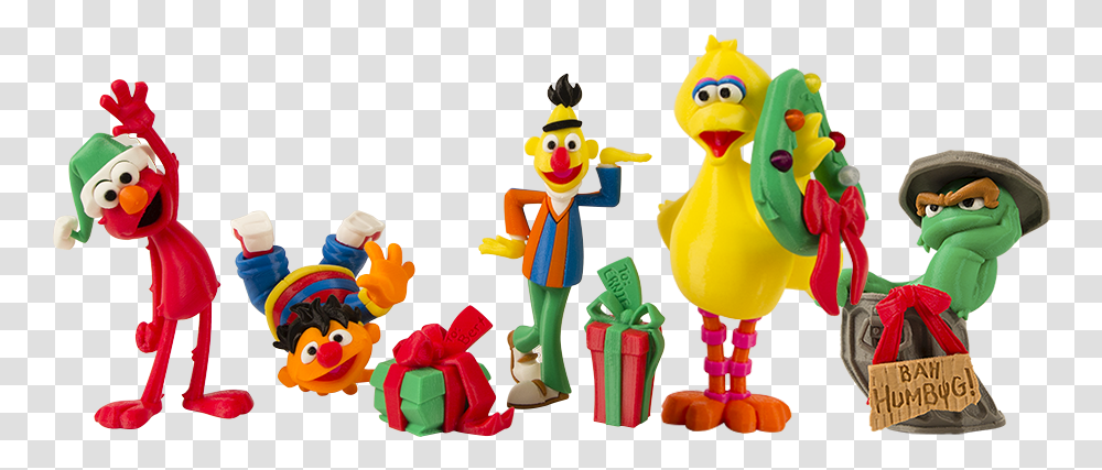 Sesame Street Characters Christmas, Animal, Figurine Transparent Png