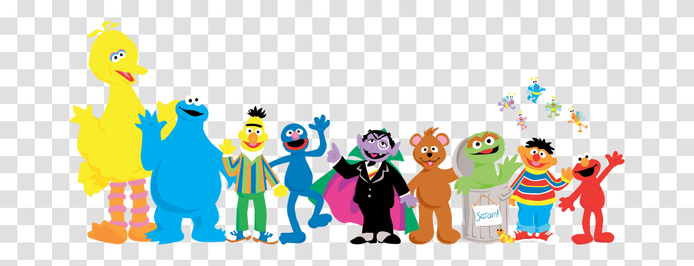 Sesame Street Characters Sesame Street Characters, Person, Human, People, Crowd Transparent Png