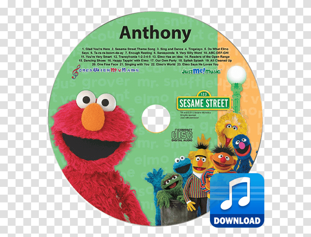 Sesame Street Elmo And Friends Personalized Children's Music Mp3 Sesame Street Elmo And Friends Personalized Cd Transparent Png