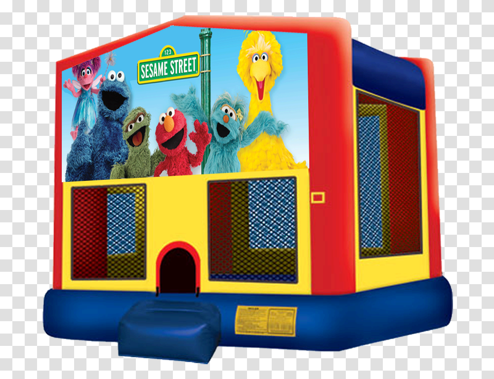 Sesame Street Elmo Bouncer Pj Masks Bounce House, Indoor Play Area, Inflatable, Bird, Animal Transparent Png