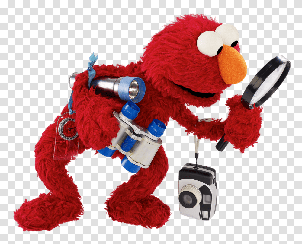 Sesame Street Elmo Investigating, Toy, Mascot, Plush, Robot Transparent Png