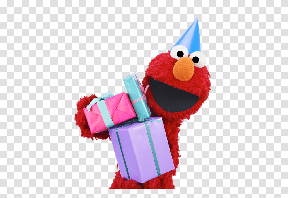 Sesame Street Elmo With Gifts, Apparel, Toy Transparent Png