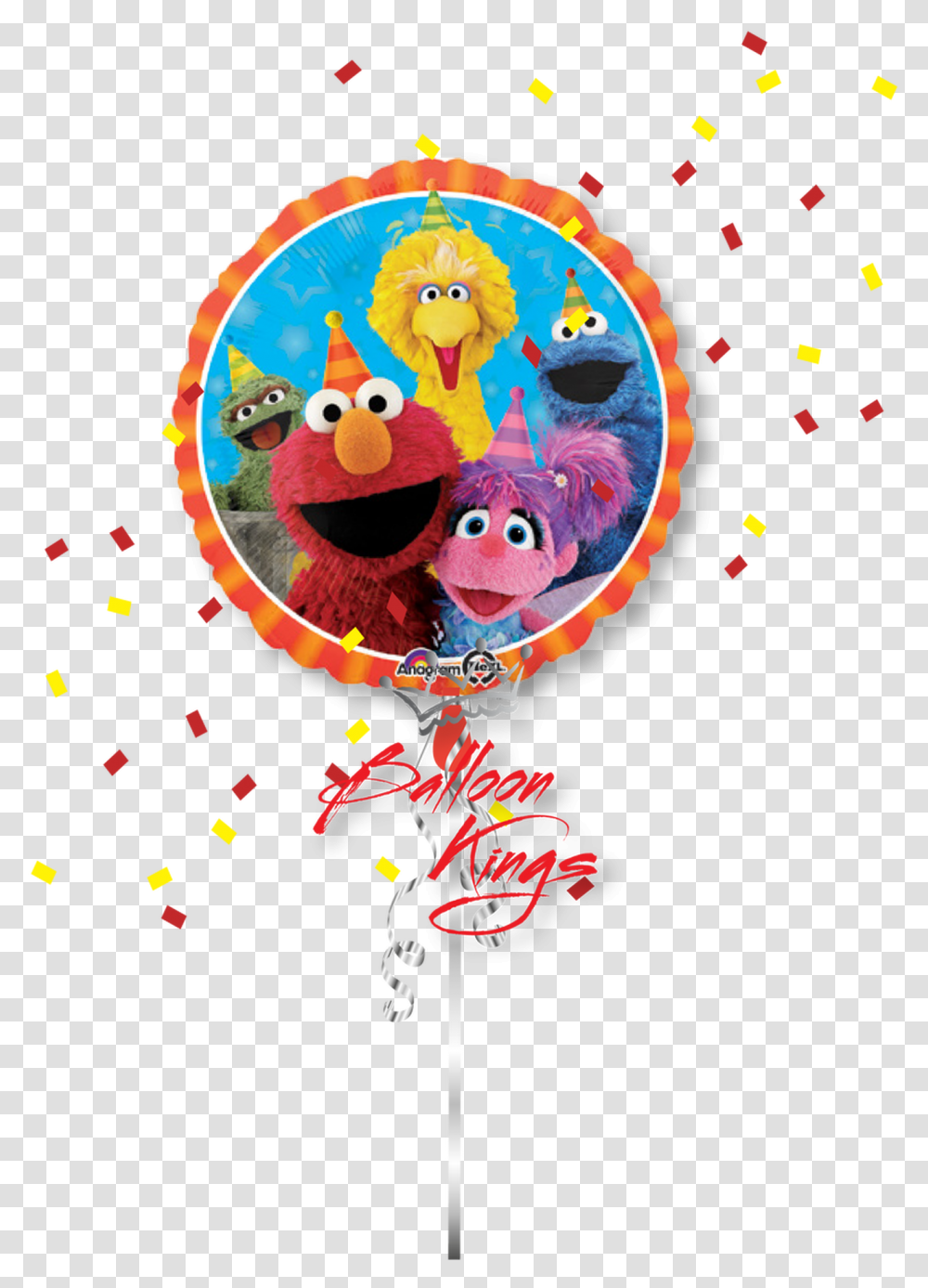 Sesame Street Group Sesame Street Balloon, Toy, Paper, Confetti, Pinata Transparent Png