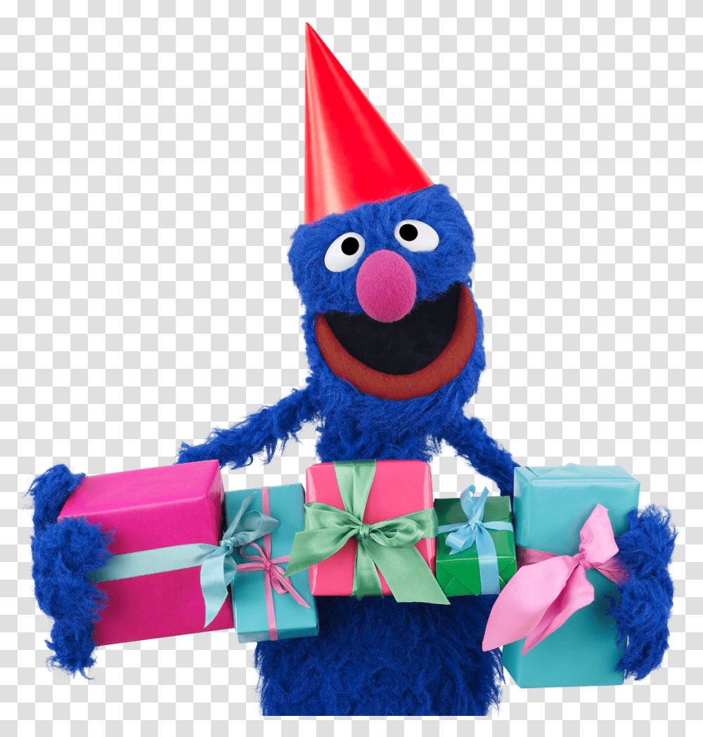 Sesame Street Grover Birthday, Apparel, Party Hat, Snowman Transparent Png