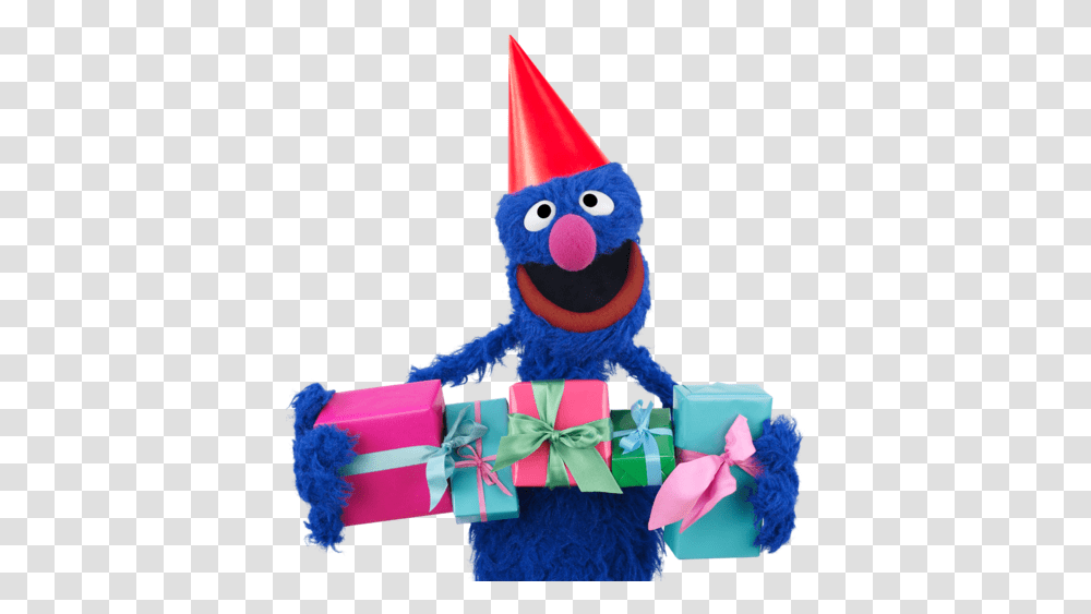Sesame Street Happy Birthday Grover Sesame Street, Clothing, Apparel, Party Hat, Gift Transparent Png