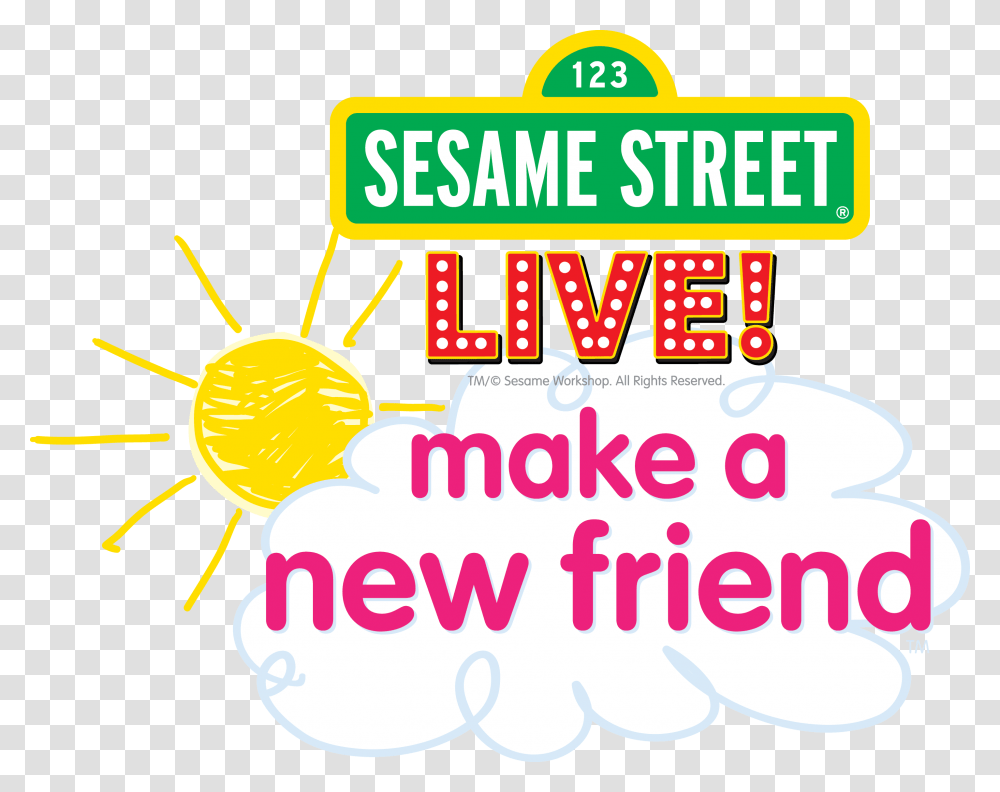 Sesame Street Live Make A New Friend, Label, Plant, Meal Transparent Png