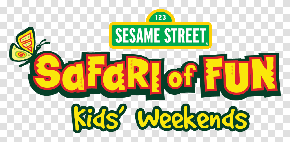 Sesame Street Safari Of Fun Kids Weekends Sesame Street Kids Weekend Busch Gardens Logo, Word, Text, Alphabet, Vegetation Transparent Png