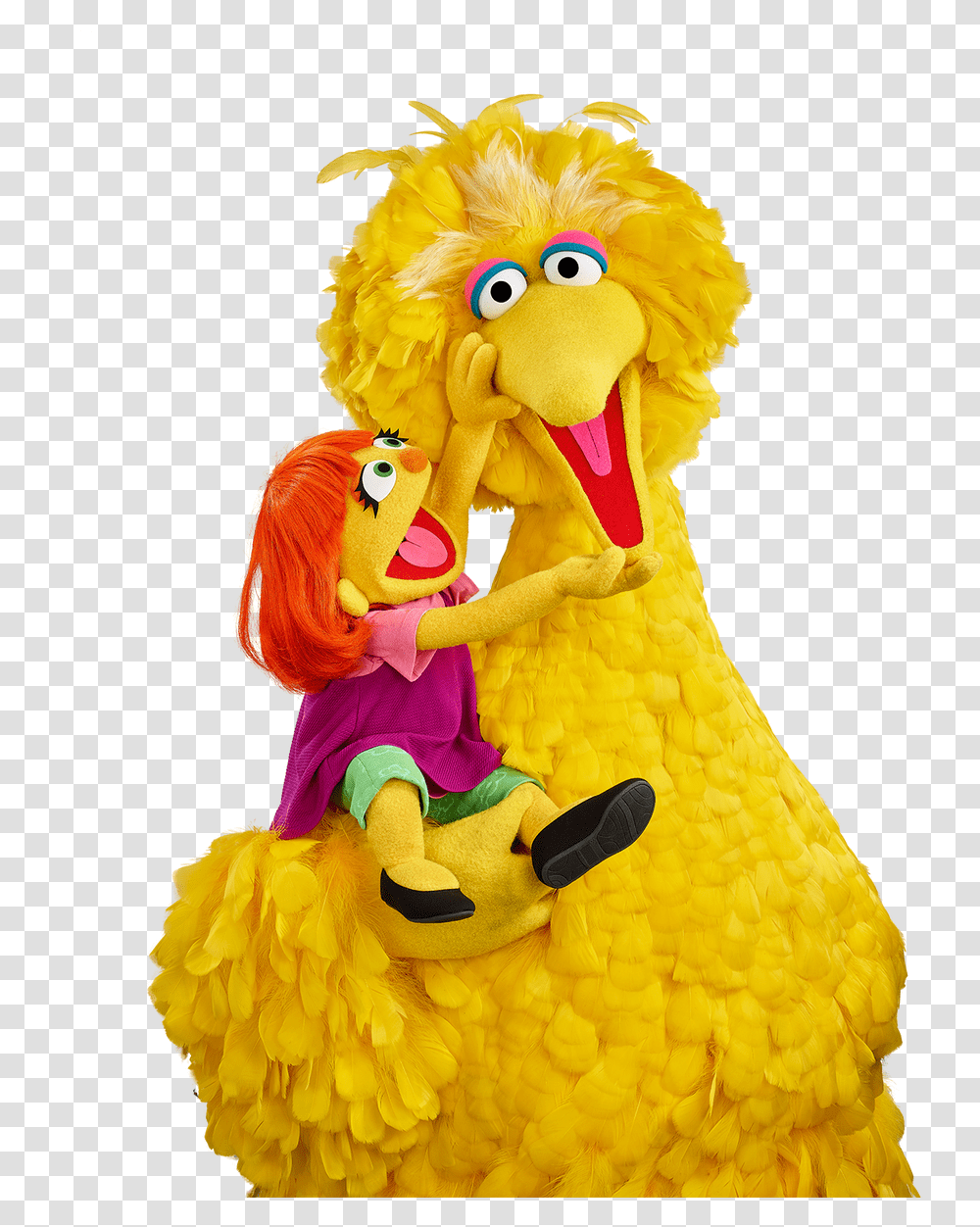 Sesame Street Sesame Streetverified Account Sesame Sesame Street Julia And Big Bird, Toy, Plush, Sweets, Food Transparent Png