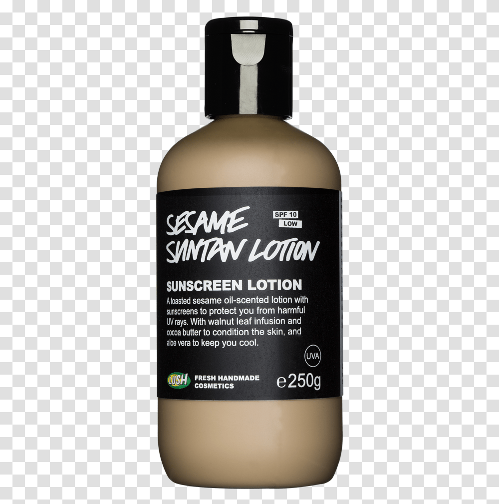Sesame Suntan Lotion Lush, Label, Beverage, Drink Transparent Png