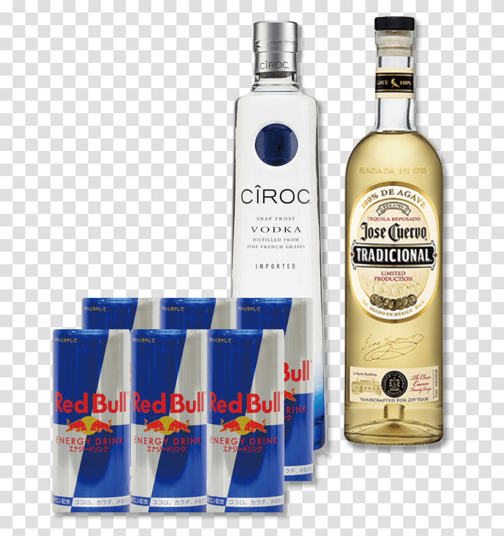 Set B Red Bull Ciroc Em, Liquor, Alcohol, Beverage, Drink Transparent Png