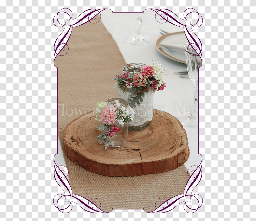 Set Of 2 Pink Rustic Floral Jar Centerpiece Flowers Flower Bouquet, Tabletop, Furniture, Coffee Table, Home Decor Transparent Png