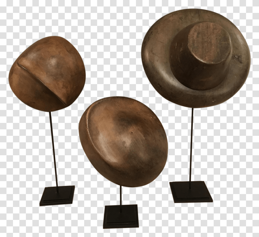 Set Of 3 French Millinary Hat Molds, Sphere, Gong, Musical Instrument, Astronomy Transparent Png