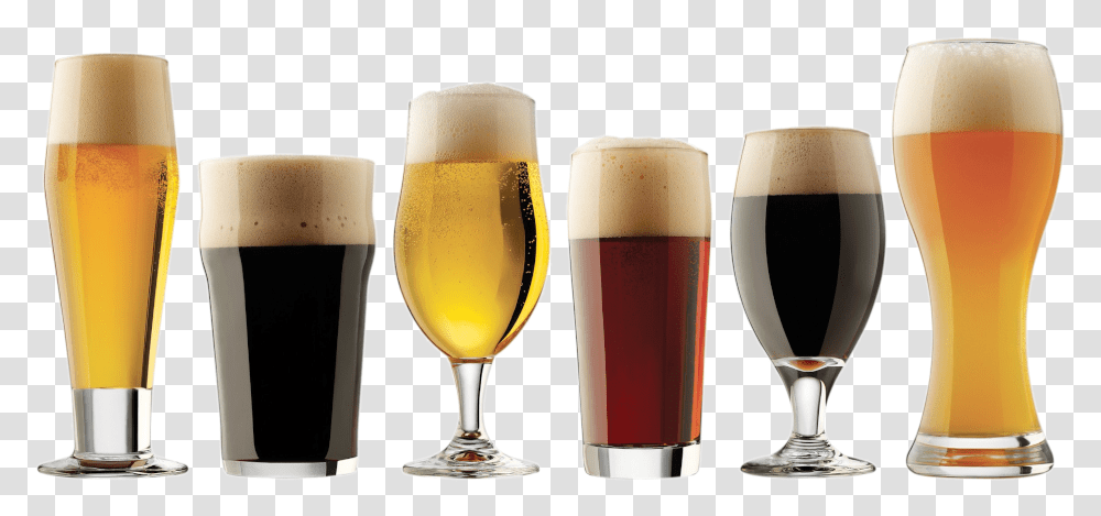 Set Of 6 Beer Glasses, Alcohol, Beverage, Drink, Lager Transparent Png
