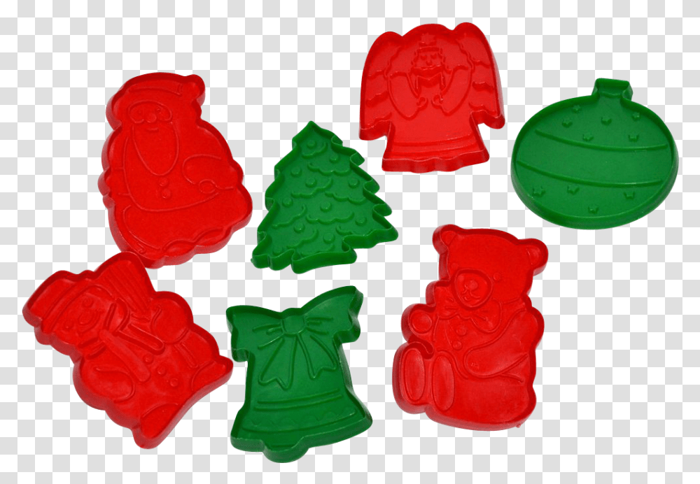 Set Of 7 Vintage Christmas Cookie Cutters Sold On Ruby Toy, Rubber Eraser, Plastic, Heart Transparent Png