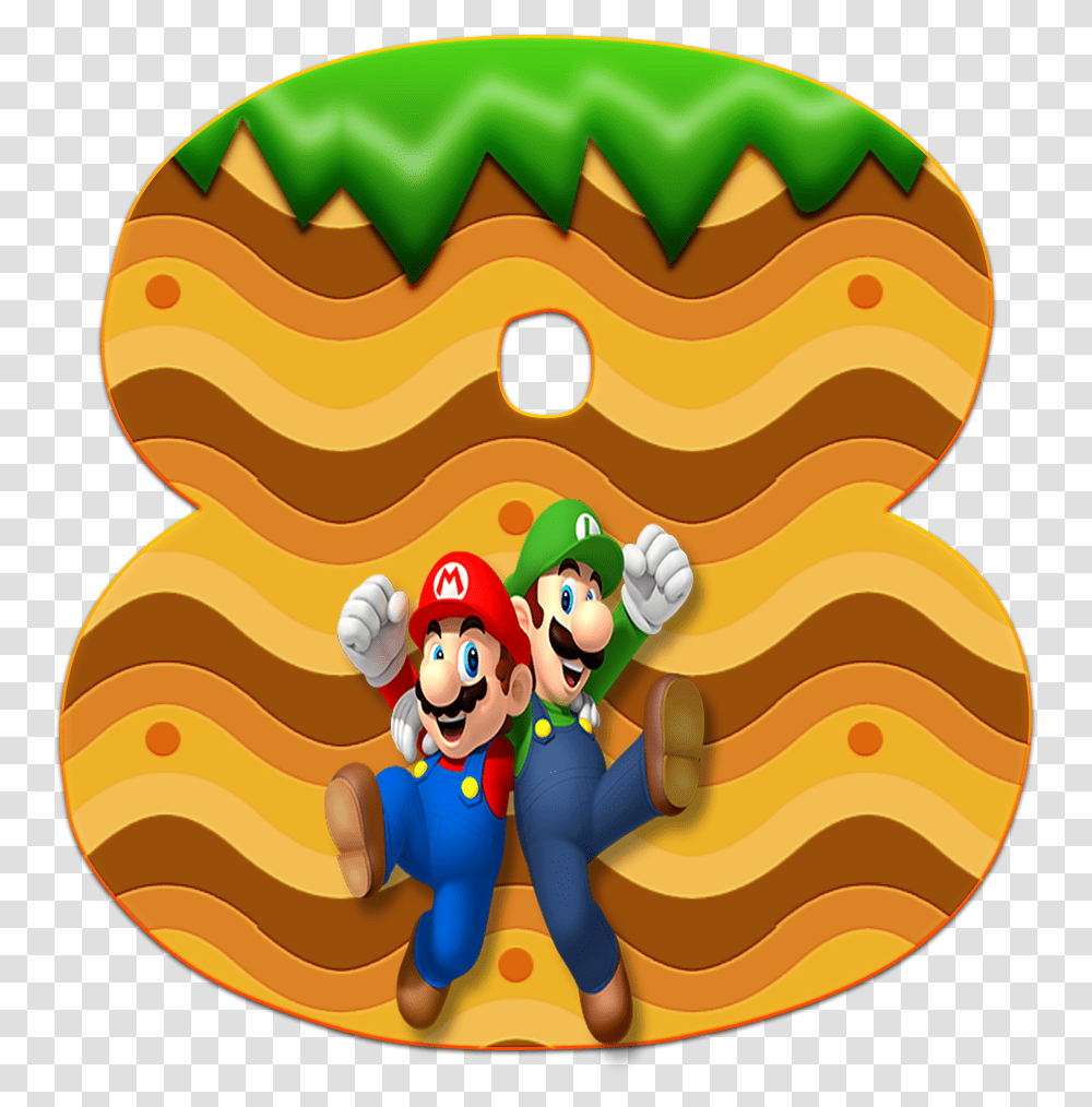 Set Of 8 Super Mario Bros Cartoon, Food Transparent Png