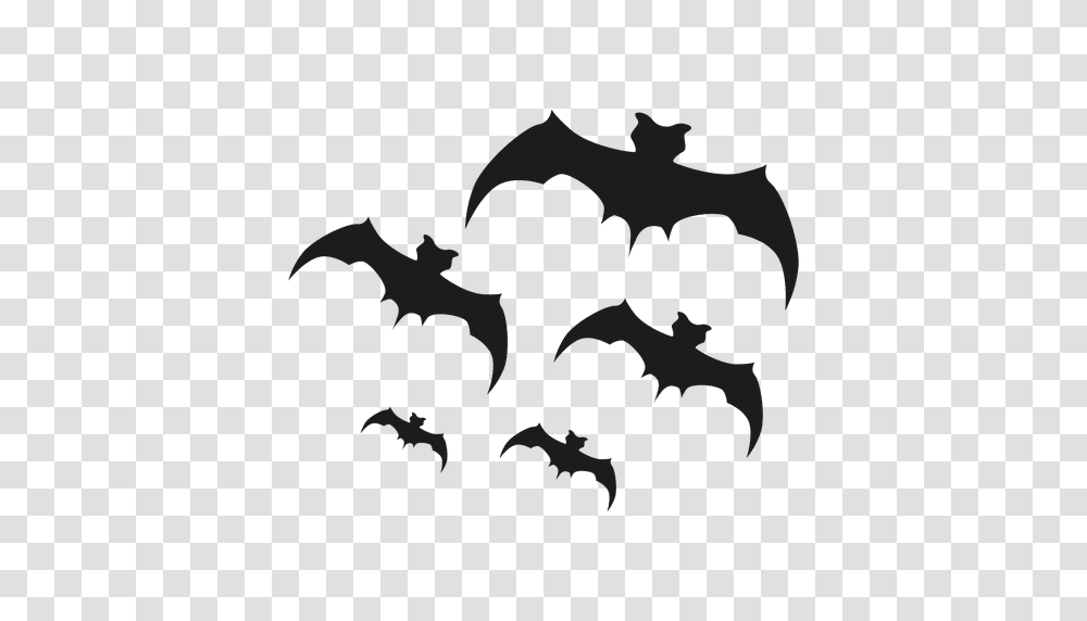 Set Of Black Bat Silhouettes, Painting, Bird, Animal Transparent Png