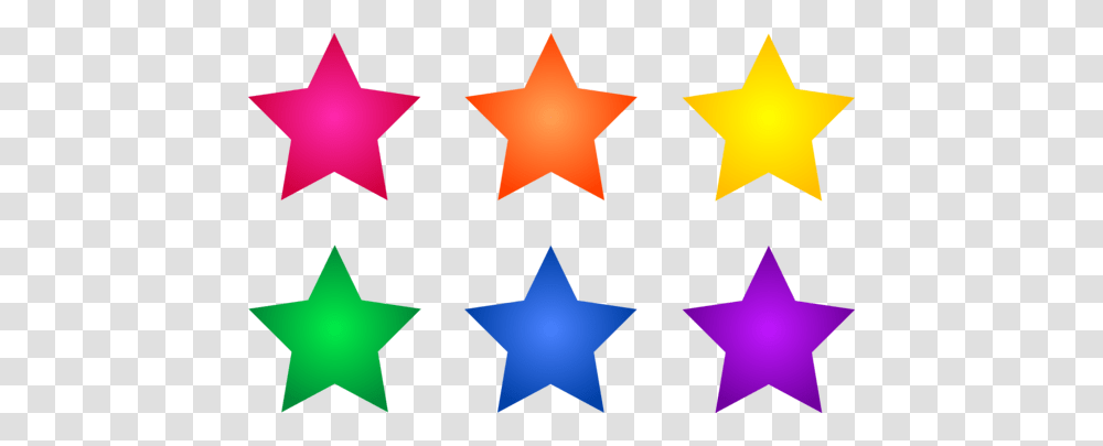 Set Of Six Colorful Stars, Star Symbol, Person, Human, Lighting Transparent Png